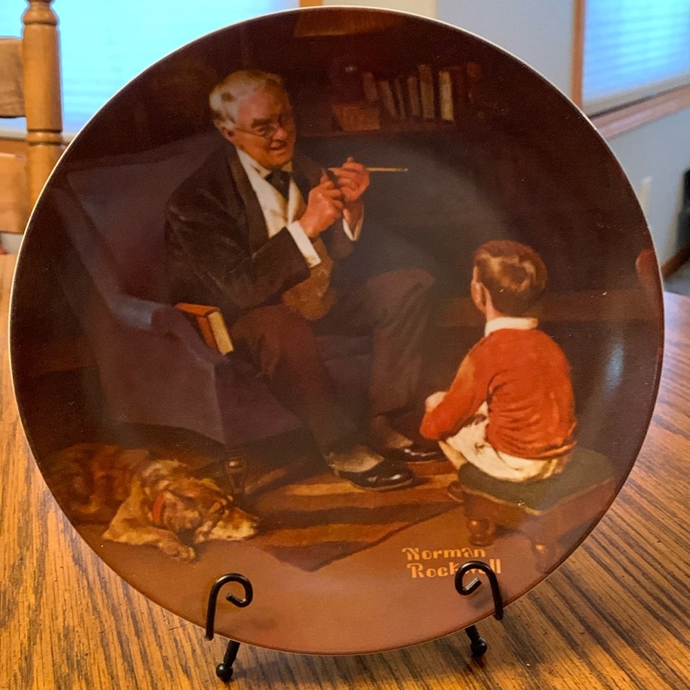 Norman Rockwell Limited Edition Plate. "The Tycoon", Playe # 6076 K
